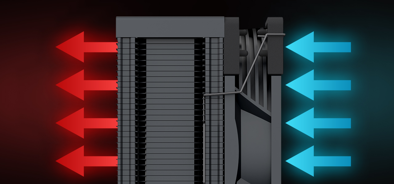 Wizualizacja przepływu powietrza w MODECOM Volcano 0C